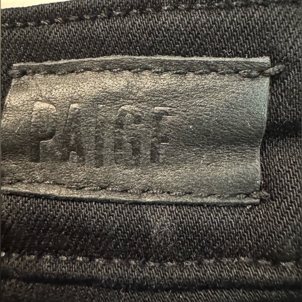 Paige Verdugo Distressed Crop Jeans Womens Size 29 Black Denim Pockets Fray Hem - Picture 8 of 14